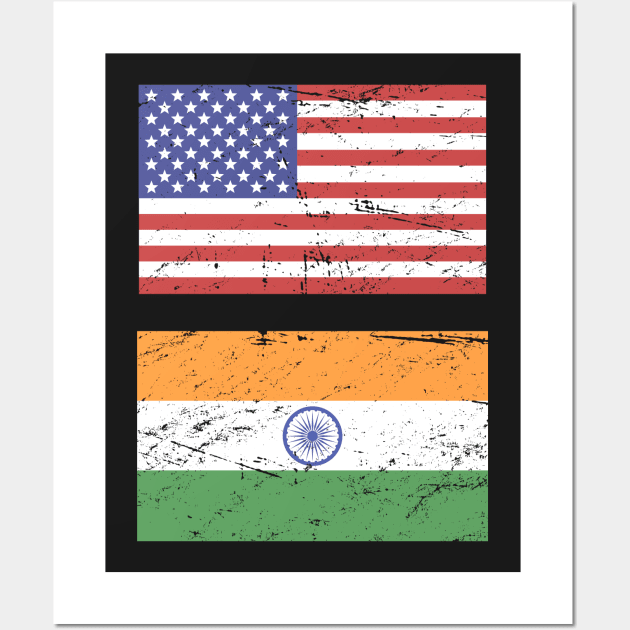 United States Flag & India Flag Wall Art by MeatMan